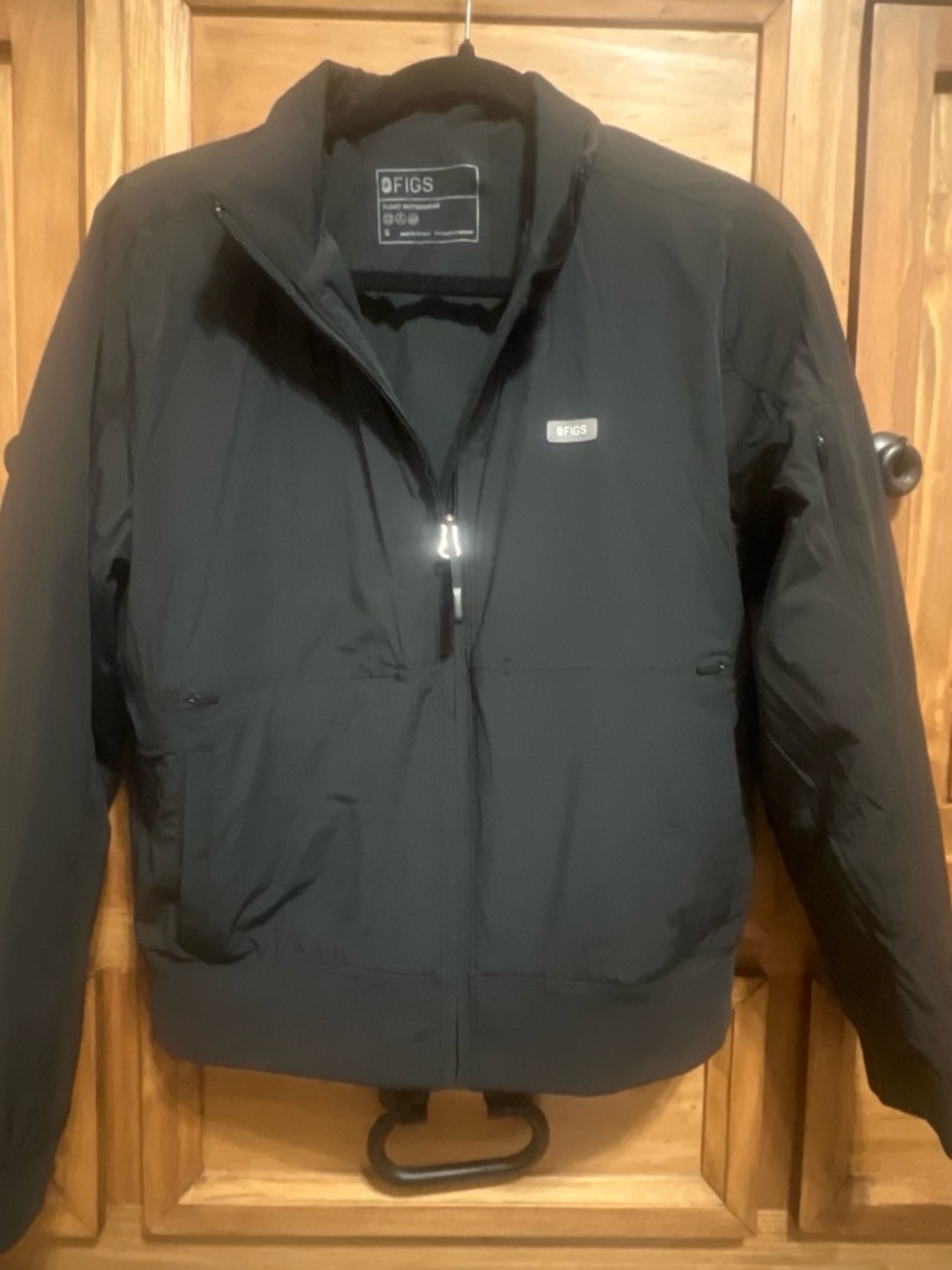 NWOT FIGS Womens Black Insulated Bomber Jacket